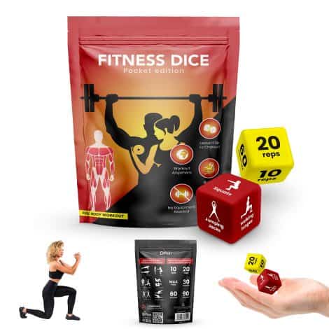 FunFit Workout Dice for an Exciting and Effective Training – Compact Decision Dice for Versatile Home and Outdoor Exercises – No Equipment Needed!