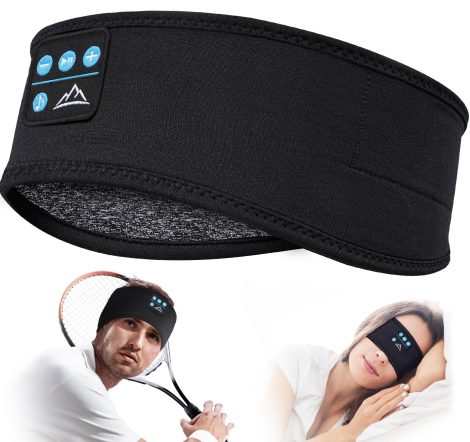 Wireless Sleep Mask with Bluetooth Headphones – Cozy, Comfy, and Perfect for Side Sleepers.