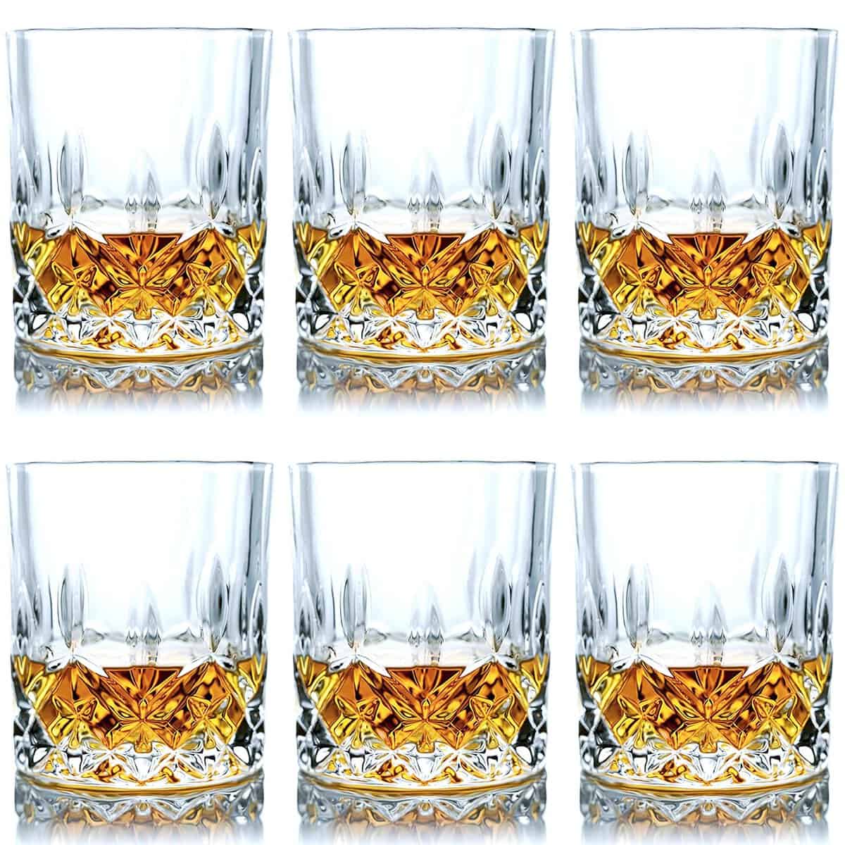 SZMMG Whiskey Glass,11 oz Rocks Glasses set of 6, Old Fashioned Bar Whiskey Glasses for Drinking Cocktail，Scotch，Bourbon . Cocktail Glass Make a Great Gift Idea For Cocktail and whiskey Enthusiasts