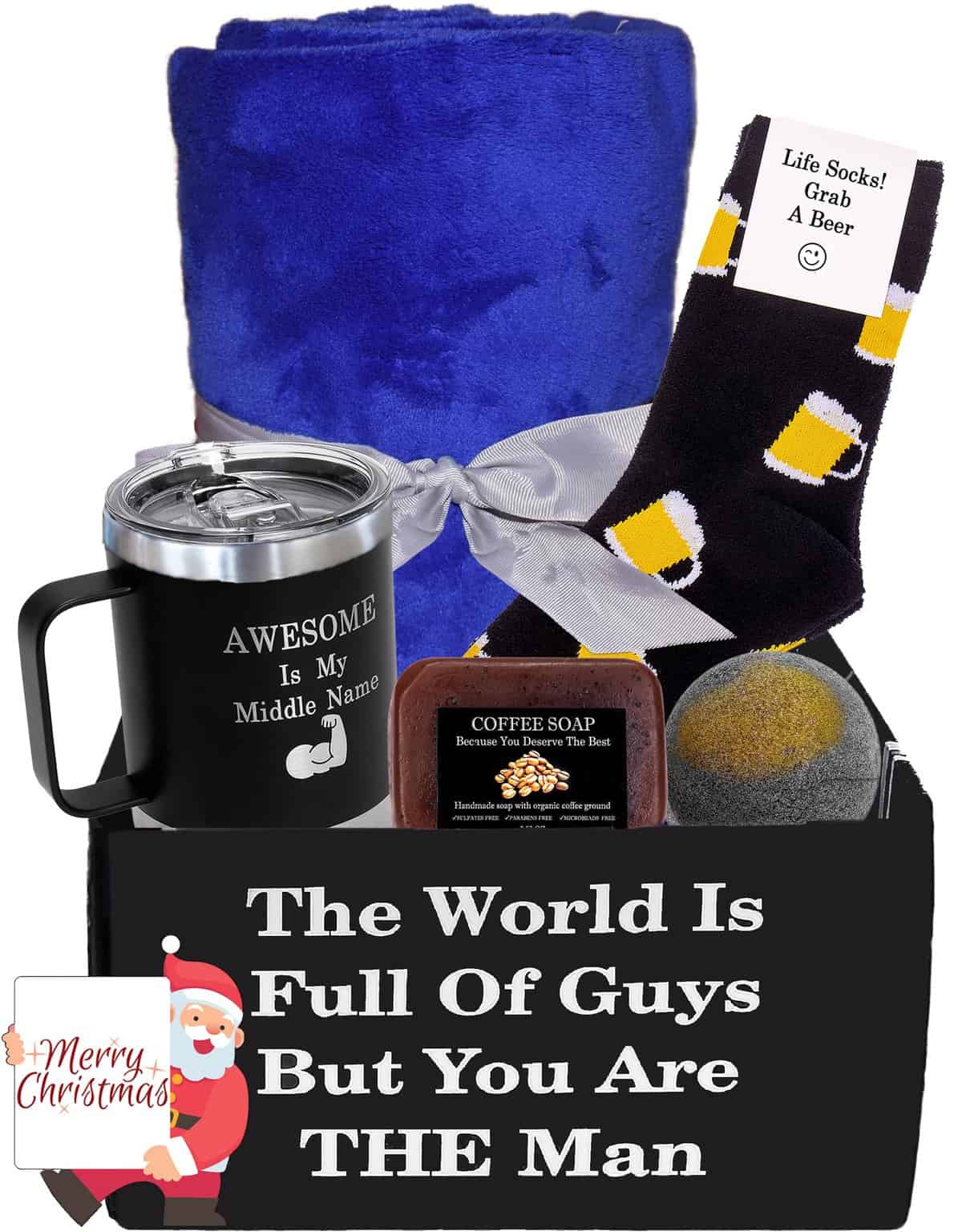 GOLDMUS Get Well Soon Gifts for Men - Care Package for Men and Get Well Gifts for Men After Surgery. Inspirational Gift Baskets for Men, Encouragement Gift Box for Men