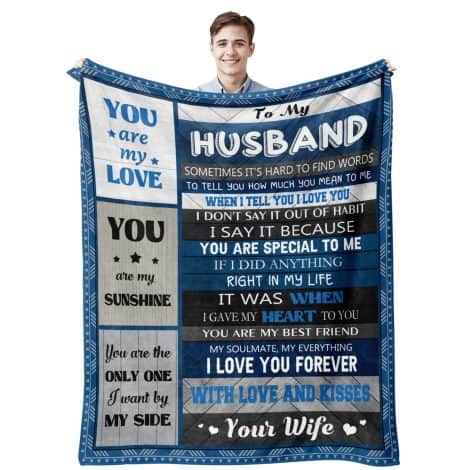 Unique Husband Gifts – Cozy Throw Blanket for Birthdays, Anniversaries, Weddings, or any occasion!