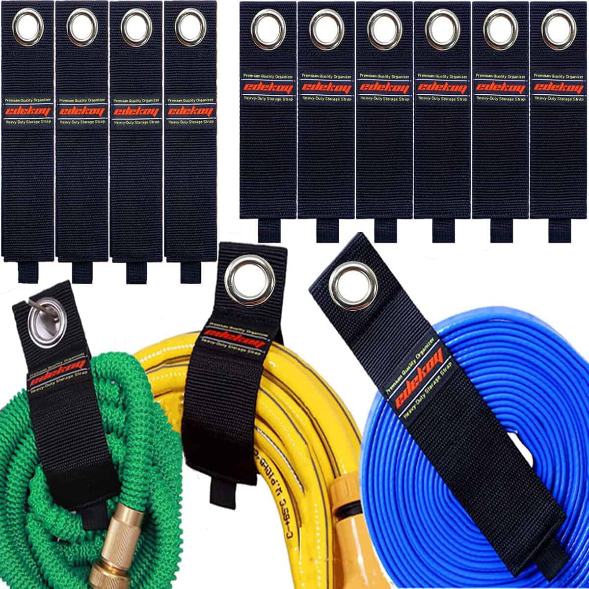 Extension Cord Holder Organizer Storage Straps 10Pack Cable Straps Heavy Duty Wrap Hold 50lbs Hoses Rope Tools for RV Garage Wall Organization Christmas Stocking Stuffers for Men Gifts Gadgets