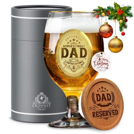 Kies®GIFT Custom Beer Glasses – Awesome and Unique Tools for Dads who have it all! Perfect Dad Birthday present!