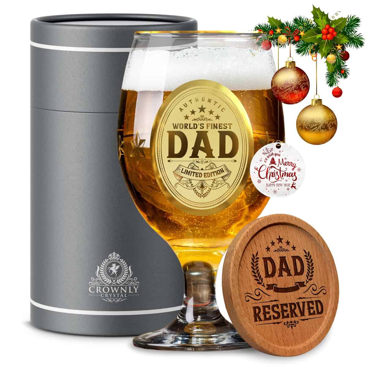 Kies®GIFT Dad Gifts Beer Glasses Gifts for Dad Personalized Gift Unique Gifts Tools for Men Gifts for Dad Who Wants Nothing Cool Gifts for Dad Gifts for Adults Who Have Everything Dad Birthday Gift