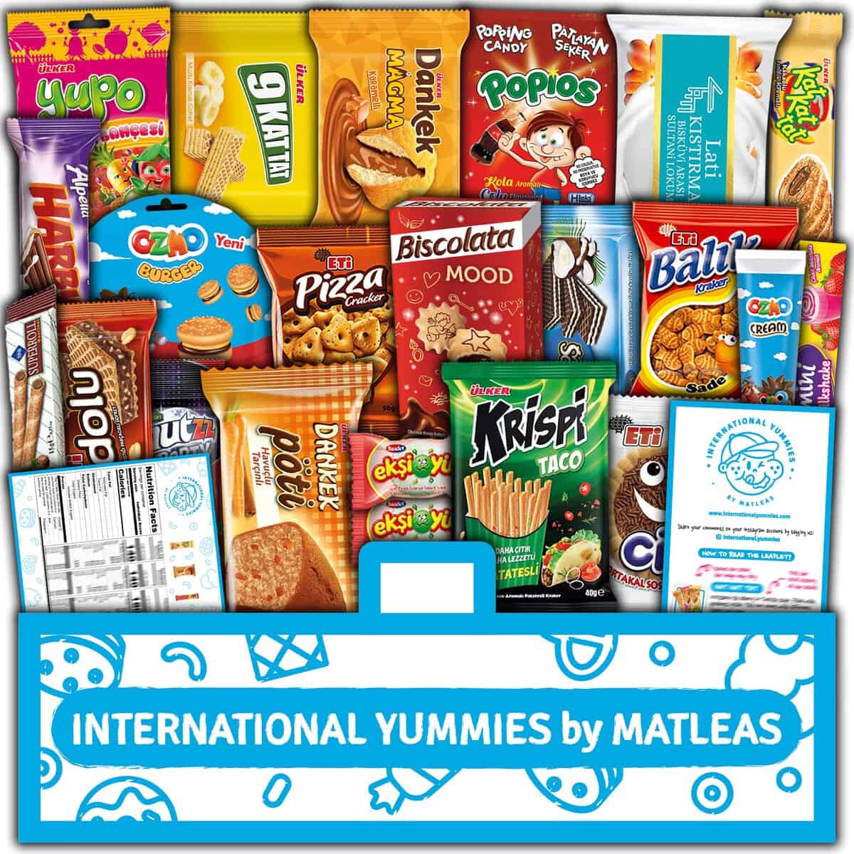 Maxi International Snack Box | Premium Exotic Foreign Snacks | Unique Snack Food Gifts Included | Try Extraordinary Turkish Snacks | Candies from Around the World | 21 Full-Size Snacks