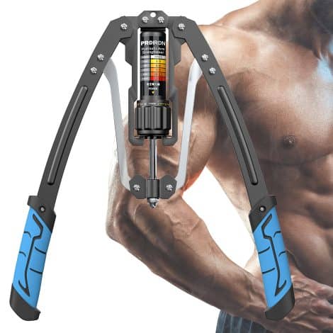 PROIRON Power Twister: Flex and strengthen your chest, arms, and shoulders with adjustable hydraulic resistance. Ideal for men’s fitness.