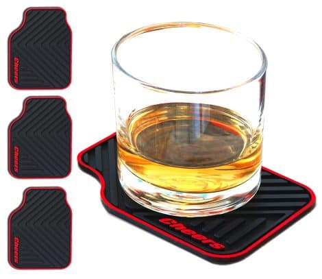 3xG Silicone Coasters: Perfect gift for car enthusiasts, men, women, dad, and the holiday season.