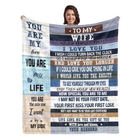 Husband’s Birthday Gifts for Her – Wife’s Blanket, a special present for your beloved wife.