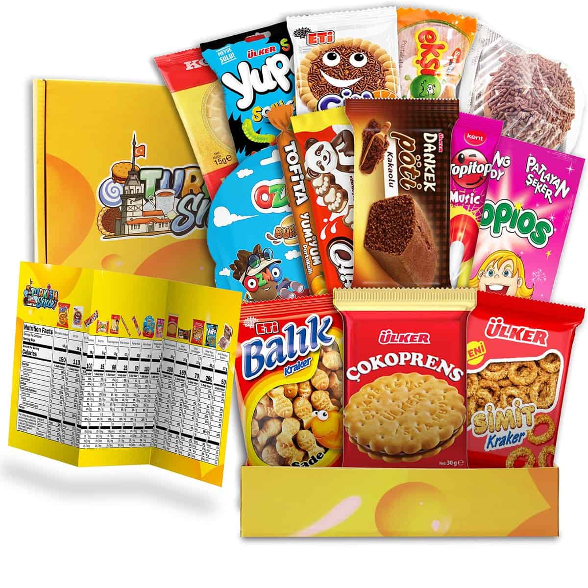 Kid’s Choice International Snack Box | Premium Turkish Gourmet Snacks | Assortment of Exotic Foreign Treats | European Cookies and Candies | Best Gift Box for all Occasions