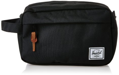 Herschel Men’s Chapter Travel Kit Bag in Black by Herschel Supply Co., a must-have for American travelers.