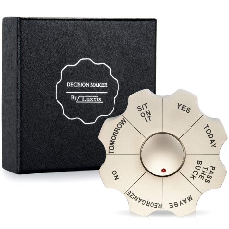 Luxxis Paperweight Decision Maker for Men: Hilarious Bosses Day Gift, Ideal for Executives and Office Use.