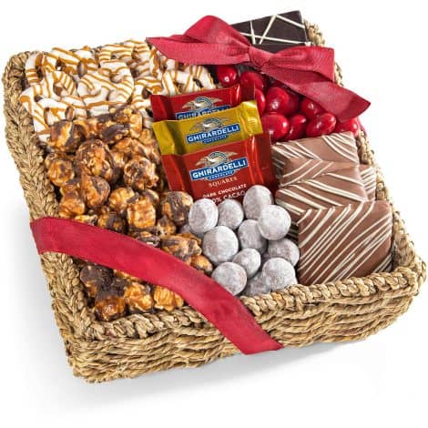 Chocolate, Nutty and Crunchy Goodies Basket – a perfect treat for American snack lovers.